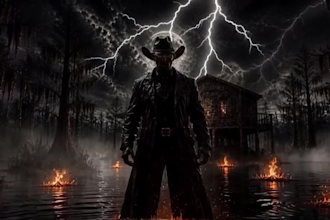 produce dark cinematic ai rap music video hip hop video with realistic visuals