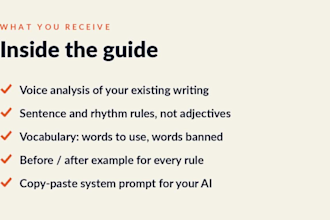 create a brand voice guide so you ai writes like you