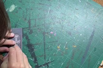 create custom handmade linocut print and block illustration