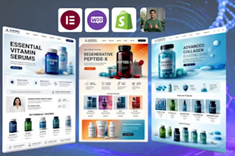 build fda compliant website or research peptide woocommerce website