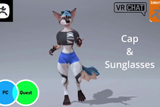 create rig custom 3d furry vrchat avatar vtuber model with facial expressions