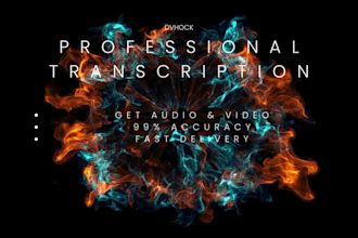 do professional audio and video transcription