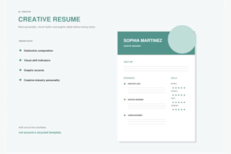 design a modern and professional resume or CV