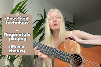teach beginner and intermediate guitar lessons online
