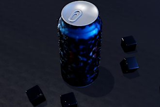 create realistic 3d product renders and animations for cans, bottles, packaging