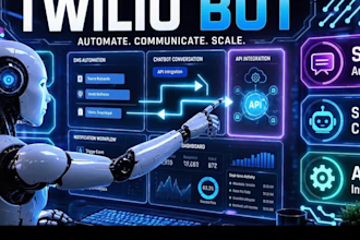 develop twilio bot, SMS automation, chatbot, API integration system