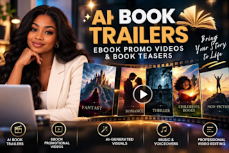create ai book trailers, ebook promo videos and book teaser videos