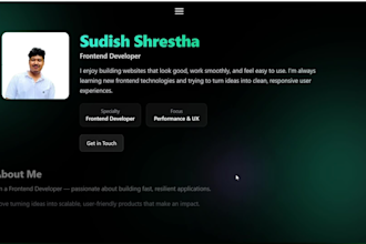 design and develop modern portfolio website