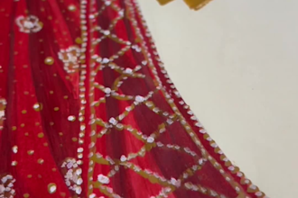 design traditional ethnic wear bridal lehenga and fashion illustration