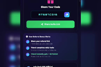 develop a complete task based earning app for you