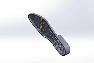 design professional 3d shoe sole, footwear in solidworks
