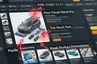 audit your amazon listing images and give design improvement tips