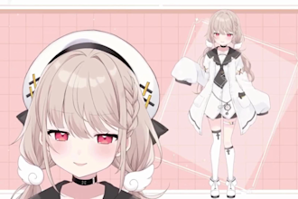 draw and rig live2d vtuber model, 2d vtuber commission, 2d vtuber model avatar