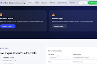 design a professional website for your computer institute or coaching center