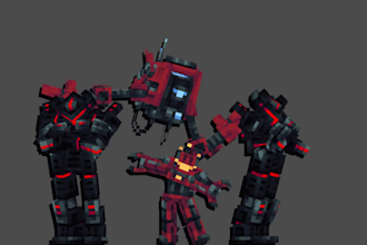 create custom minecraft blockbench 3d model and animations