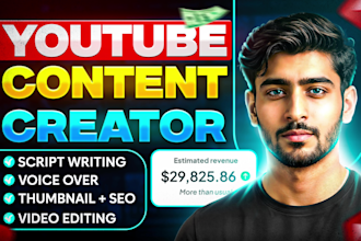 be faceless youtube content creator and long form faceless video editor