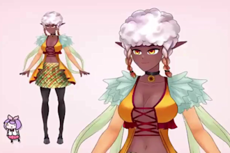 design and rig a live2d vtuber model ready for vtube studio streaming