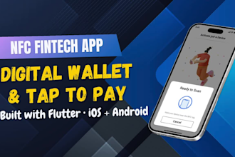 develop nfc fintech app with digital wallet and tap to pay in flutter