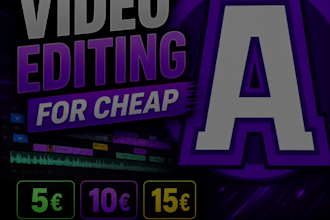 edit videos for you for a cheap price