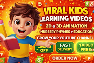 create kids learning videos for youtube channel