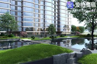 render an architectural 3d landscape