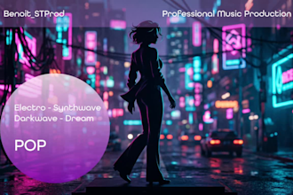 produce custom pop, synthwave, dream pop or darkwave music