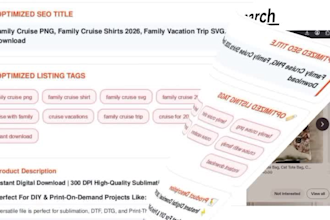 do etsy shop setup and etsy SEO listing to improve etsy rank