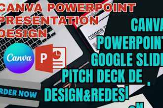 design redesign pitch deck powerpoint presentation google slide and canva