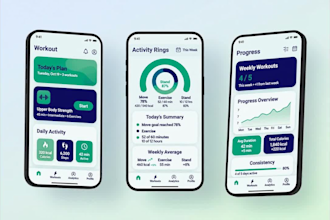 design a clean mobile app UI UX in figma for ios and android