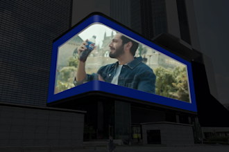 design 3d billboard animation, anamorphic cgi ads, led ads, 3d cgi animation