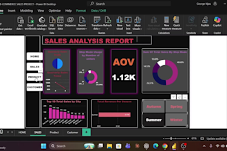 create professional power bi dashboards, excel reports and data analysis reports