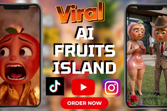 viral ai talking fruits videos talking food fruits island  video baby tiktok ads