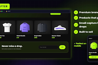 design a shopify clothing store or streetwear shopify website