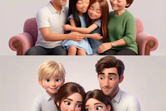 create pixar style portraits from your photo with animation