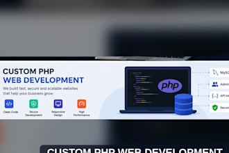 develop a custom PHP website with clean and secure code