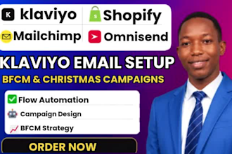 setup klaviyo black friday cyber monday christmas email campaigns