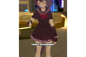 vrchat avatar, 3d anime avatar, vrchat model, vtuber avatar