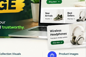 do design professional shopify store graphics, banners