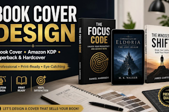 design book cover design, ebook cover, amazon kdp book cover