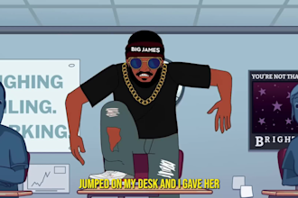 create 2d cartoon music animation, music lyric video, rap video, frame by frame