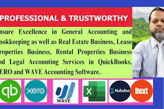 do bookkeeping  accounting in quickbooks xero wave