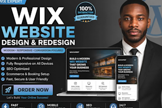design a modern and responsive wix website or landing page