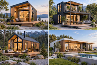 design tiny house, adu, modular cabin and container home
