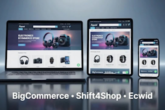 create bigcommerce shift4shop ecwid electronics ecommerce website