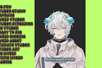 rig live2d vtuber, anime live2d model, rig pro for vtube studio prprlive