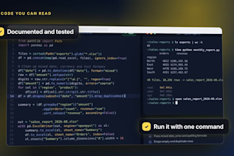 write python automation scripts for web scraping, excel and data tasks