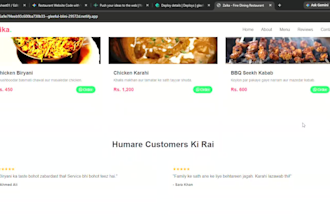 build a responsive restaurant website with whatsapp ordering system