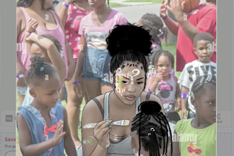 create colorful african storybook illustrations