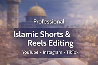 create islmic shorts,reels and youtube videos