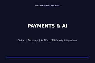 develop a custom flutter mobile app for ios and android
